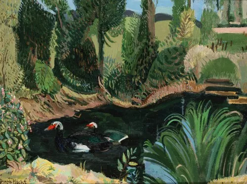 Paysage aux canards
